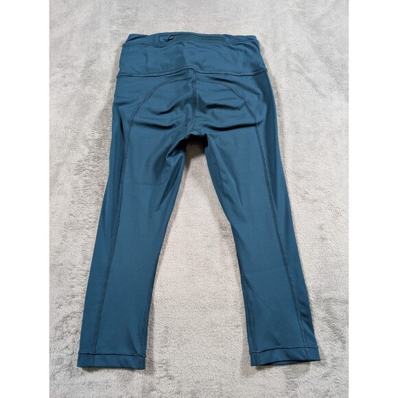 Athleta Accelerate Crop Leggings Womens XXS Teal Athletic Running Pocket - Picture 3 of 11